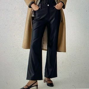 J.Crew Slim wide leg pant in faux leather